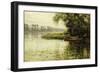 Meadow by the Riverbank; La Prairie Au Bord De Fleuve, (Oil on Canvas)-Louis Aston Knight-Framed Giclee Print