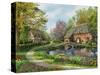 Meadow Cottages-Dominic Davison-Stretched Canvas