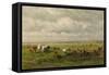 Meadow Landscape with Cattle, c.1880-Willem Roelofs-Framed Stretched Canvas