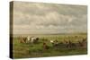 Meadow Landscape with Cattle, c.1880-Willem Roelofs-Stretched Canvas