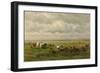 Meadow Landscape with Cattle, c.1880-Willem Roelofs-Framed Giclee Print