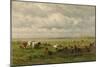 Meadow Landscape with Cattle, c.1880-Willem Roelofs-Mounted Giclee Print