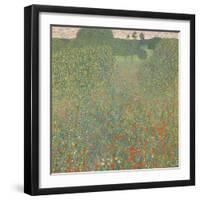 Meadow of Poppies, 1907-Gustav Klimt-Framed Giclee Print
