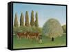 Meadow (pasture). 1910-Henri Rousseau-Framed Stretched Canvas