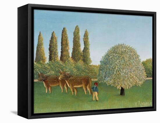 Meadow (pasture). 1910-Henri Rousseau-Framed Stretched Canvas