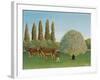 Meadow (pasture). 1910-Henri Rousseau-Framed Giclee Print