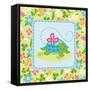 Meadow Turtle I-Betz White-Framed Stretched Canvas