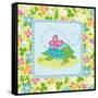 Meadow Turtle I-Betz White-Framed Stretched Canvas