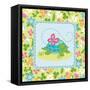 Meadow Turtle I-Betz White-Framed Stretched Canvas