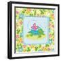 Meadow Turtle I-Betz White-Framed Art Print