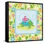 Meadow Turtle I-Betz White-Framed Stretched Canvas