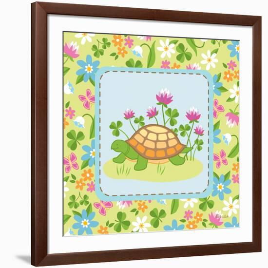 Meadow Turtle II-Betz White-Framed Art Print