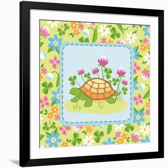 Meadow Turtle II-Betz White-Framed Art Print