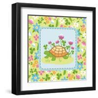 Meadow Turtle II-Betz White-Framed Art Print