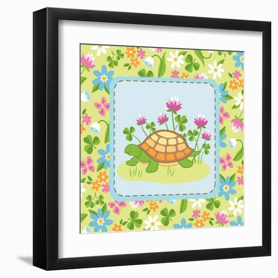 Meadow Turtle II-Betz White-Framed Art Print