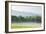 Meadow with Fog, Mountain Range in Background-Tony Sweet-Framed Photographic Print