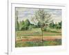 Meadow with Grey Horse, Eragny, 1893-Camille Pissarro-Framed Giclee Print