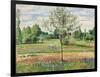 Meadow with Grey Horse, Eragny, 1893-Camille Pissarro-Framed Giclee Print