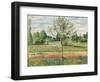 Meadow with Grey Horse, Eragny, 1893-Camille Pissarro-Framed Premium Giclee Print