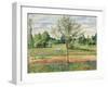 Meadow with Grey Horse, Eragny (Le Pré avec Cheval Gris, Eragny). 1893-Camille Pissarro-Framed Giclee Print