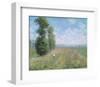 Meadow with Poplars, about 1875-Claude Monet-Framed Art Print