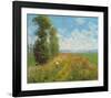 Meadow With Poplars-Claude Monet-Framed Art Print