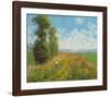 Meadow With Poplars-Claude Monet-Framed Art Print