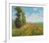 Meadow With Poplars-Claude Monet-Framed Art Print