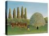 Meadowland (The Pasture)-Henri Rousseau-Stretched Canvas