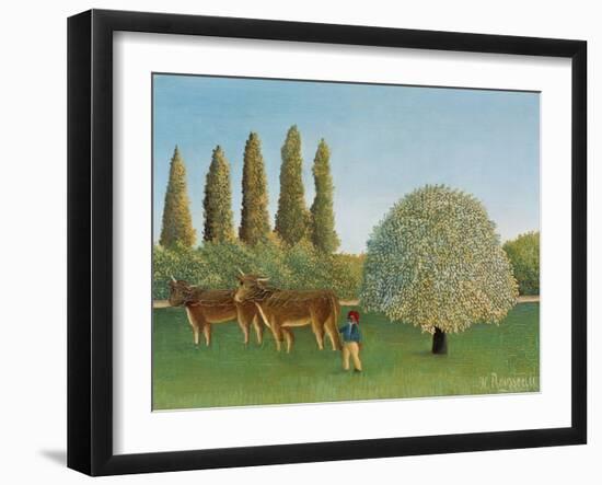 Meadowland (The Pasture)-Henri Rousseau-Framed Giclee Print