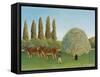Meadowland-Henri Rousseau-Framed Stretched Canvas
