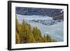 Meadows and the Village of Surlej by St. Moritz in Engadine, Graubunden, Swiss Alps, Switzerland-Roberto Moiola-Framed Photographic Print