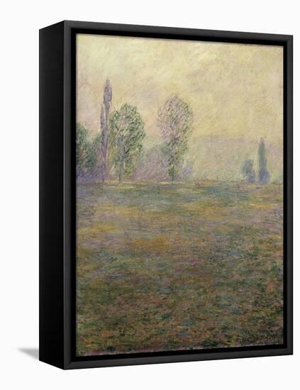 Meadows at Giverny-Claude Monet-Framed Stretched Canvas