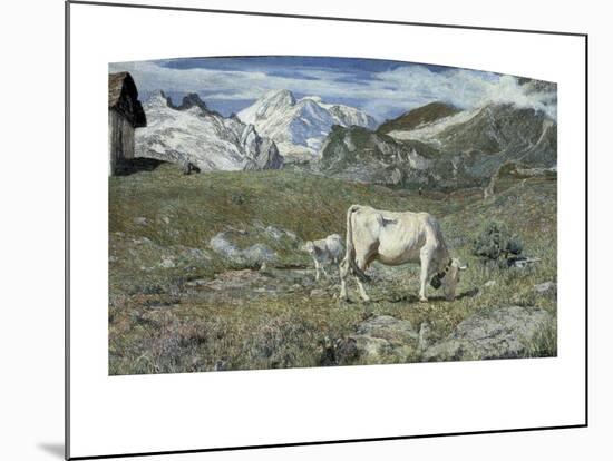 Meadows in Spring-Giovanni Segantini-Mounted Art Print