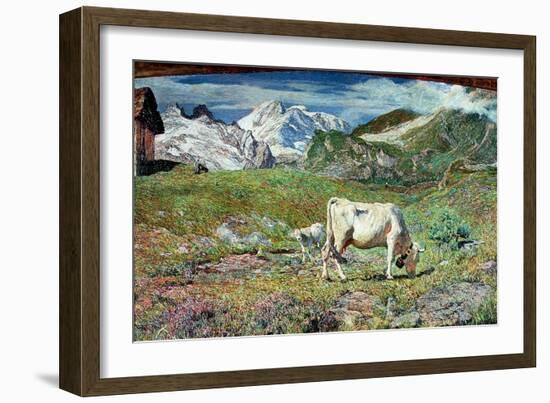 Meadows in Spring-Giovanni Segantini-Framed Giclee Print