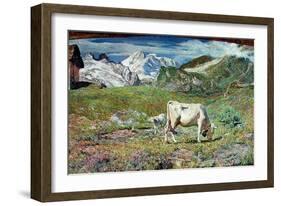 Meadows in Spring-Giovanni Segantini-Framed Giclee Print