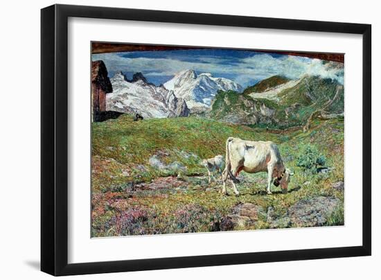 Meadows in Spring-Giovanni Segantini-Framed Giclee Print