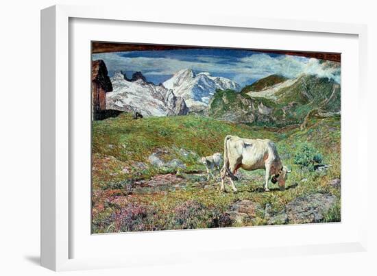 Meadows in Spring-Giovanni Segantini-Framed Giclee Print