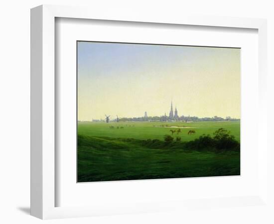 Meadows near Greifswald-Caspar David Friedrich-Framed Giclee Print