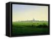 Meadows near Greifswald-Caspar David Friedrich-Framed Stretched Canvas