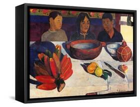 Meal, Bananas-Paul Gauguin-Framed Stretched Canvas