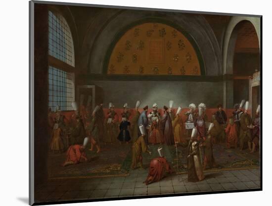 Meal in Honour of Ambassador Cornelis Calkoen-Jean Baptiste Vanmour-Mounted Art Print