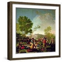 Meal on the Banks of the River Manzanares, 1776-Francisco de Goya-Framed Giclee Print