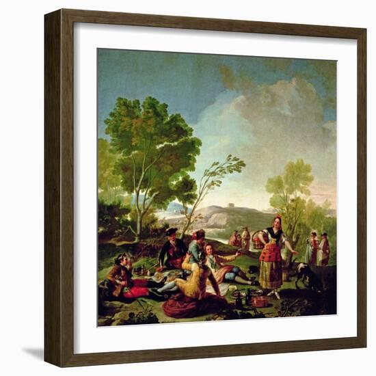 Meal on the Banks of the River Manzanares, 1776-Francisco de Goya-Framed Giclee Print