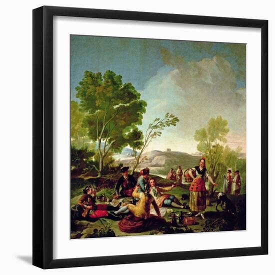 Meal on the Banks of the River Manzanares, 1776-Francisco de Goya-Framed Giclee Print