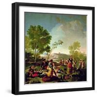 Meal on the Banks of the River Manzanares, 1776-Francisco de Goya-Framed Giclee Print