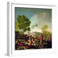 Meal on the Banks of the River Manzanares, 1776-Francisco de Goya-Framed Giclee Print