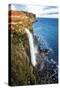 Mealt Falls and Kilt Rock, Isle of Skye, Inner Hebrides, Scotland, United Kingdom, Europe-Karen Deakin-Stretched Canvas