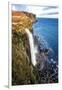 Mealt Falls and Kilt Rock, Isle of Skye, Inner Hebrides, Scotland, United Kingdom, Europe-Karen Deakin-Framed Photographic Print