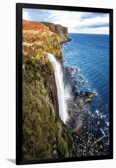 Mealt Falls and Kilt Rock, Isle of Skye, Inner Hebrides, Scotland, United Kingdom, Europe-Karen Deakin-Framed Photographic Print